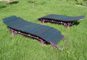 Chaise long forgé