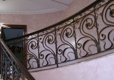 Forgé escalier rampe